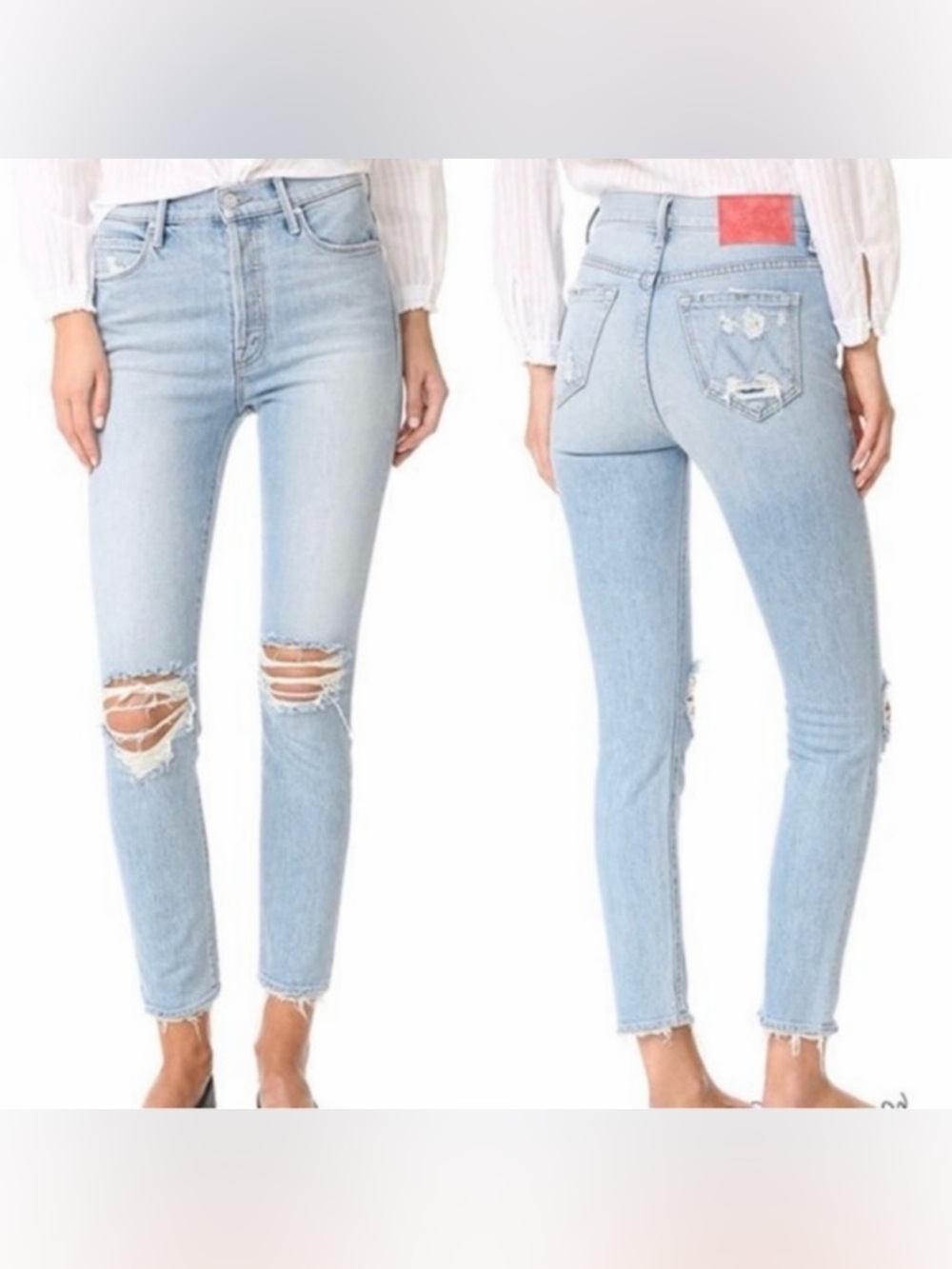 Mother X Miranda Kerr Easy Does It Ankle Skinny Jeans